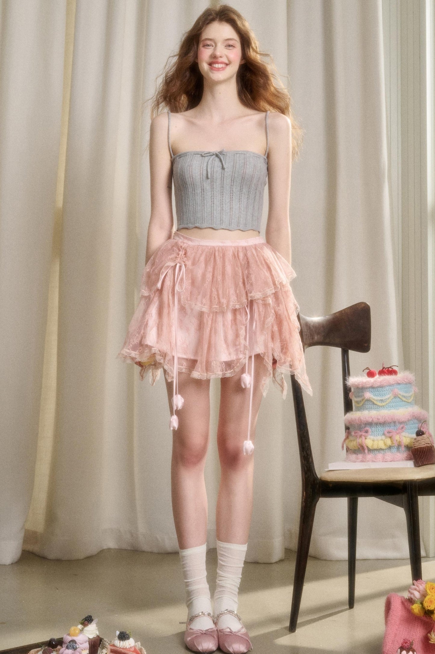 Tulip Lace Bustier Skirt