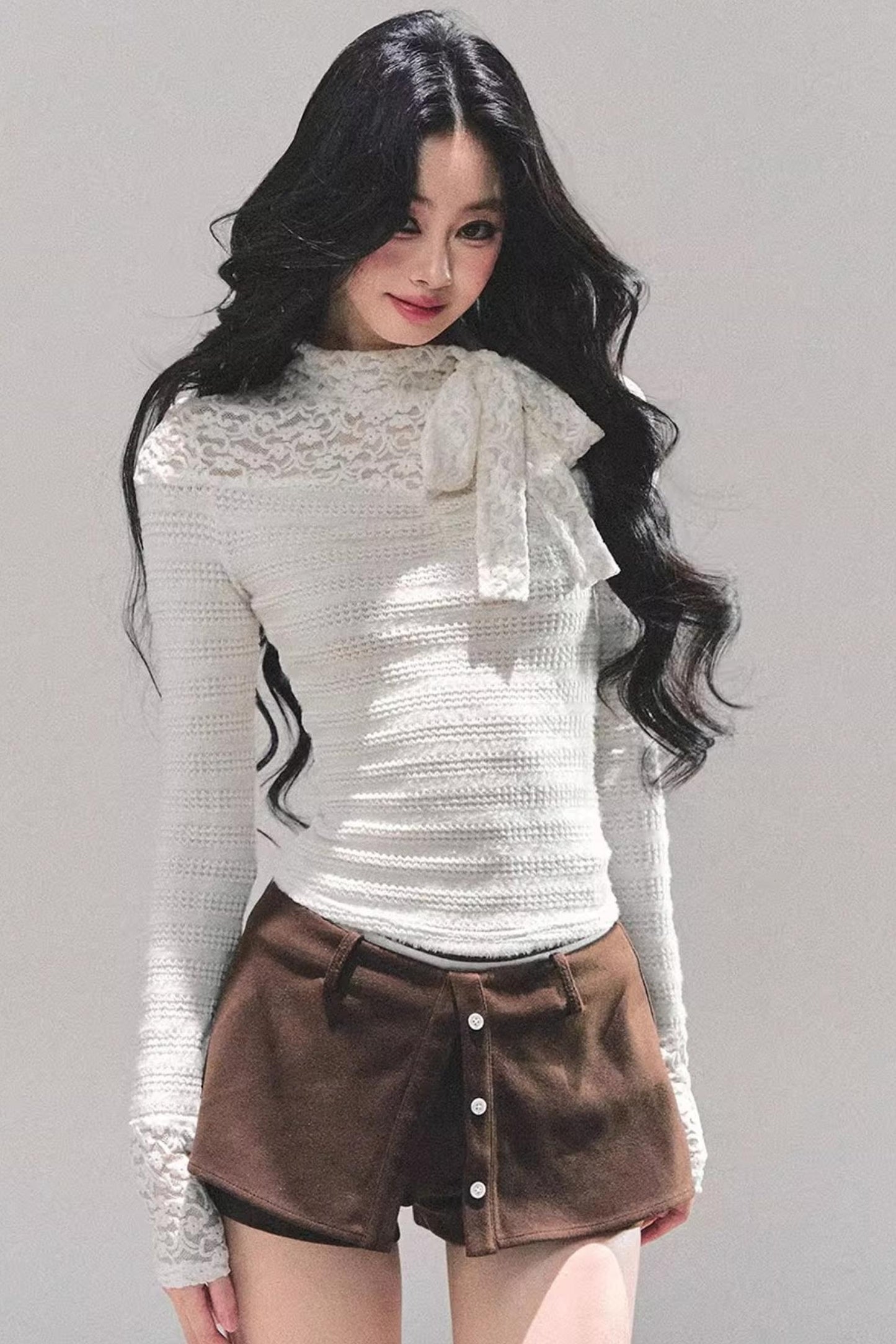 Black and White Lace Top