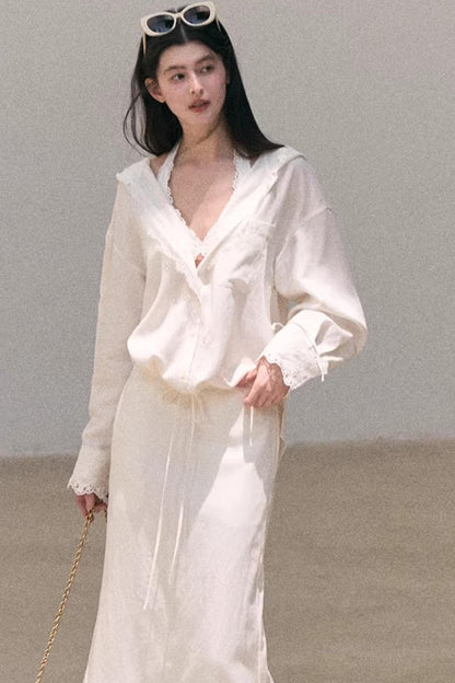 Lace-Trimmed Halter Camisole