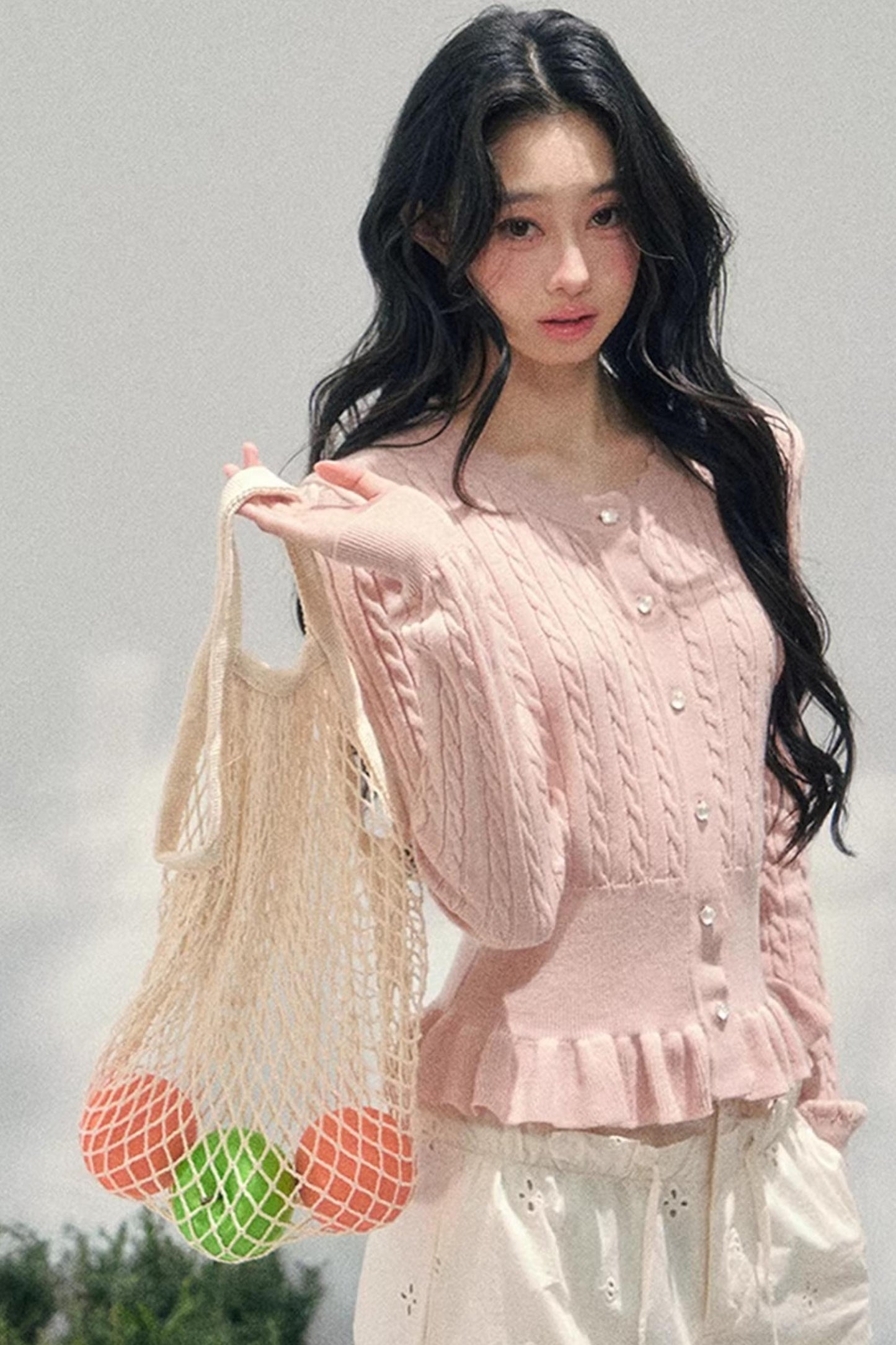 Pearl Soft Ode Ruffle Sweater