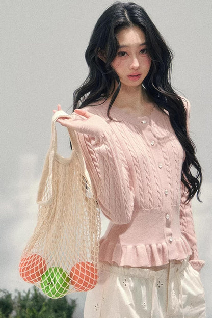 Pearl Soft Ode Ruffle Sweater