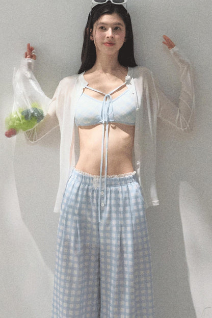 Wide-Leg Tencel Hemp Pants Set-Up