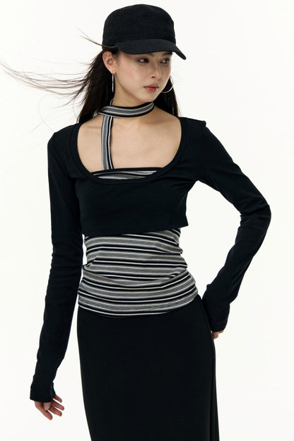 Salt Tea Polka Dot Striped Smock Set