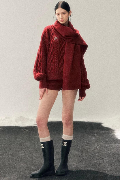 Zurich Knit Sweater Shorts Set-Up