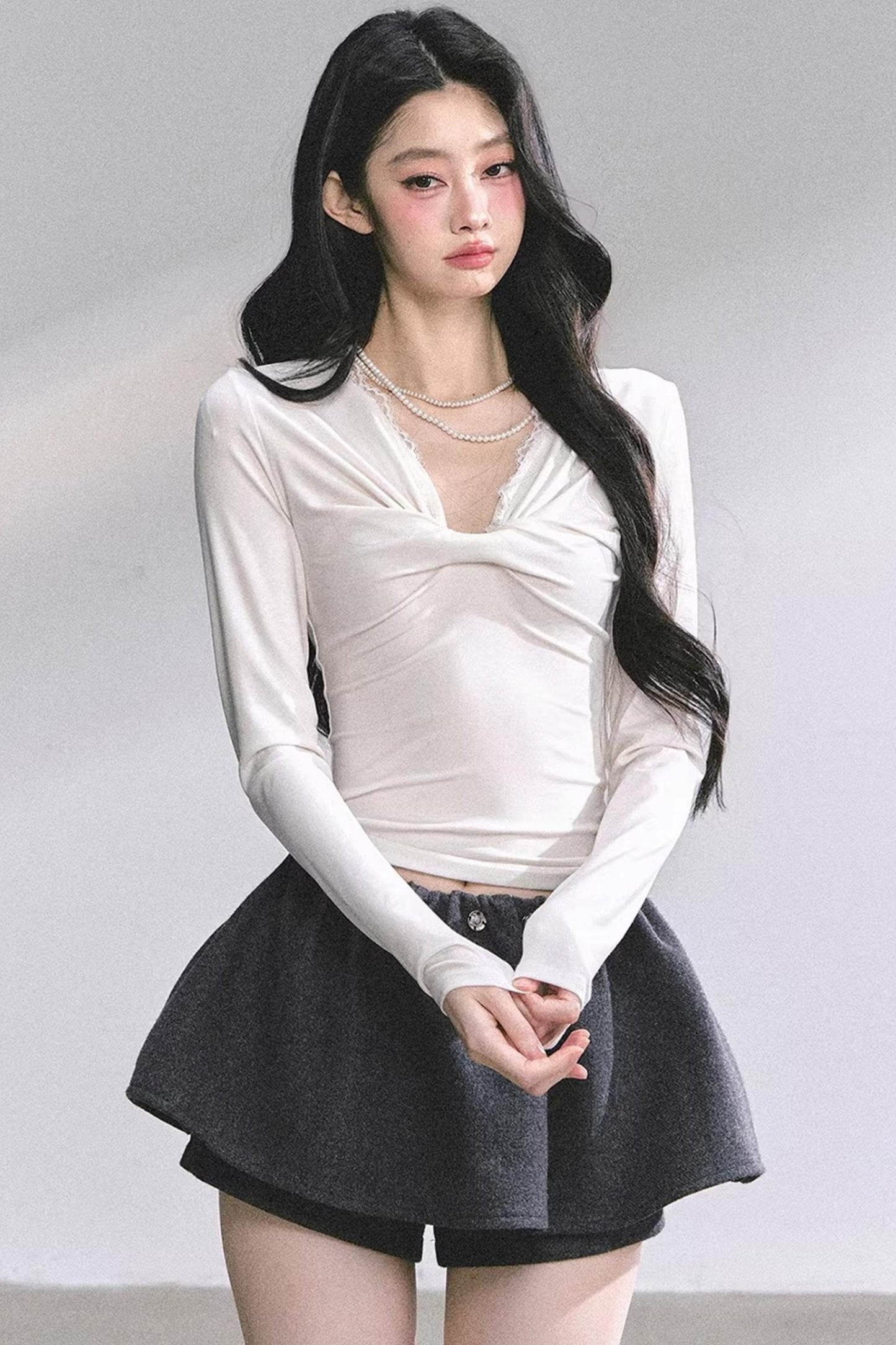 Ancient White Moonlight Lace Top