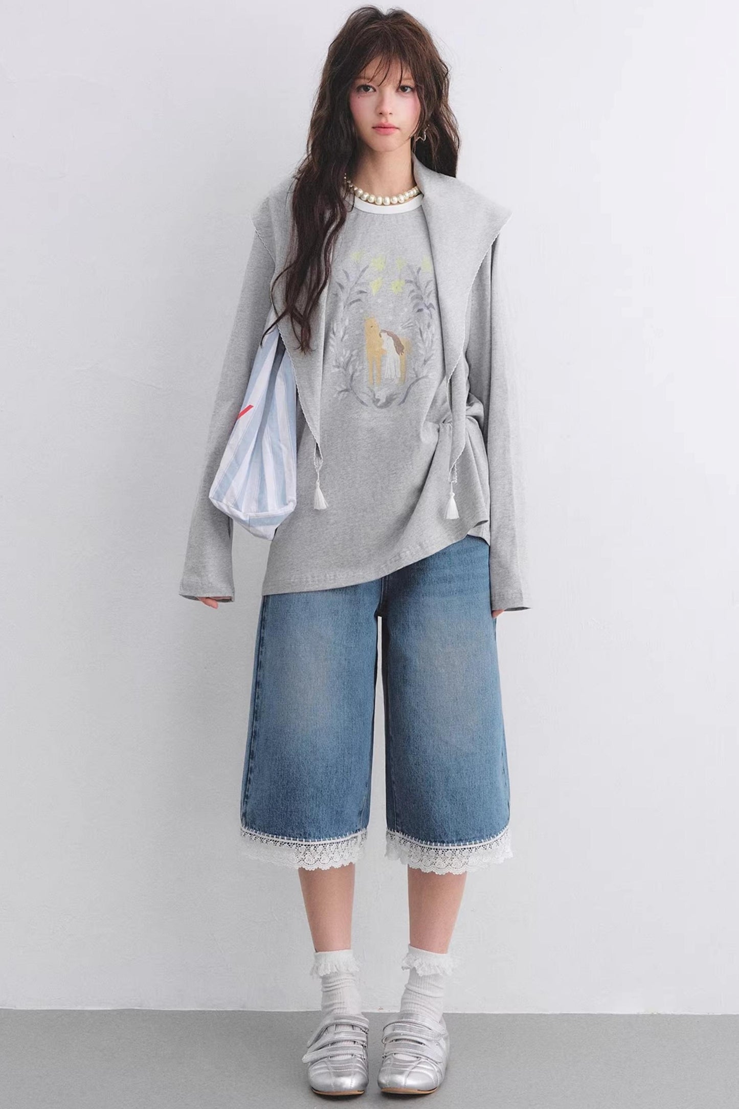 Pony Print Layered Top Set