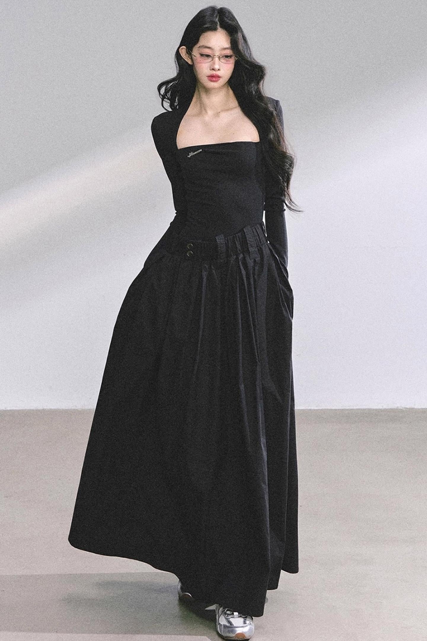 French Slimming Long Dress