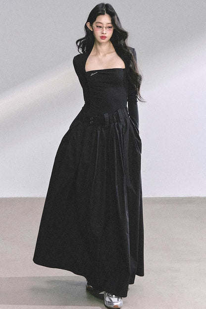 French Slimming Long Dress