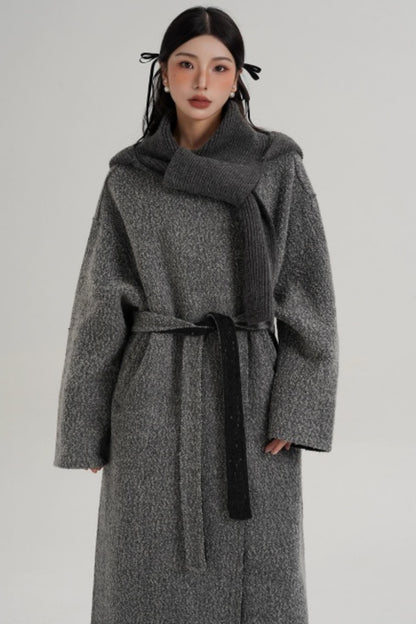 Hooded Double-Sided Wool Coat