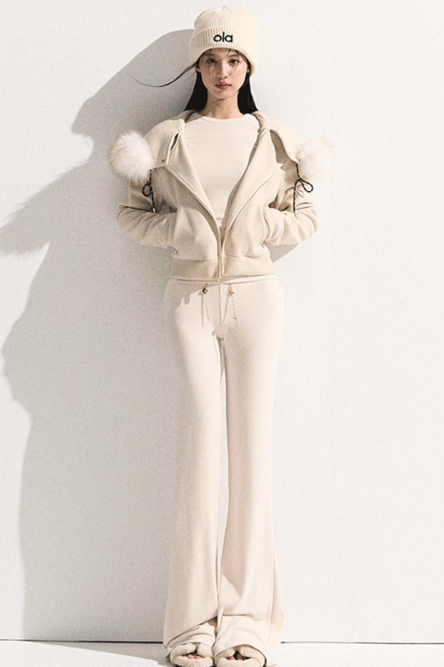 Soft Crewneck Knitwear Trouser Set-Up