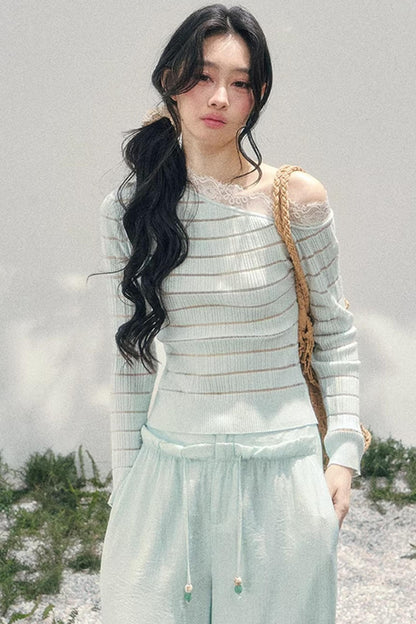 Gentle Glance Knitted Lace Top