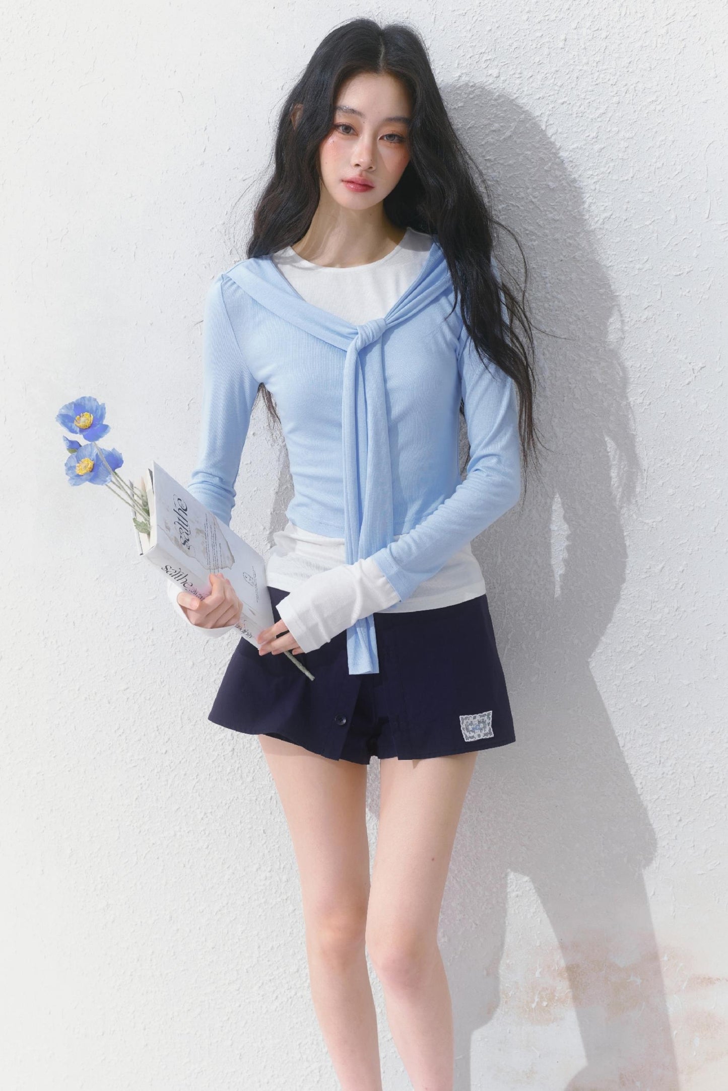 Sporty Strap Knit Top Set-Up