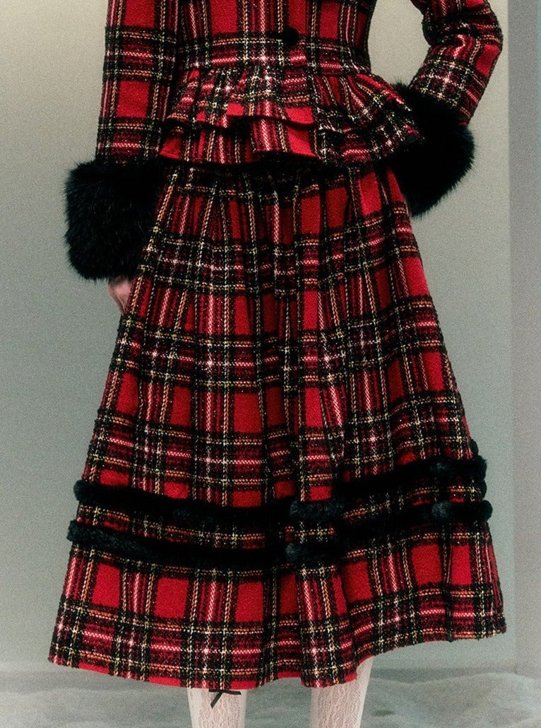 original design tweed jacket skirt set