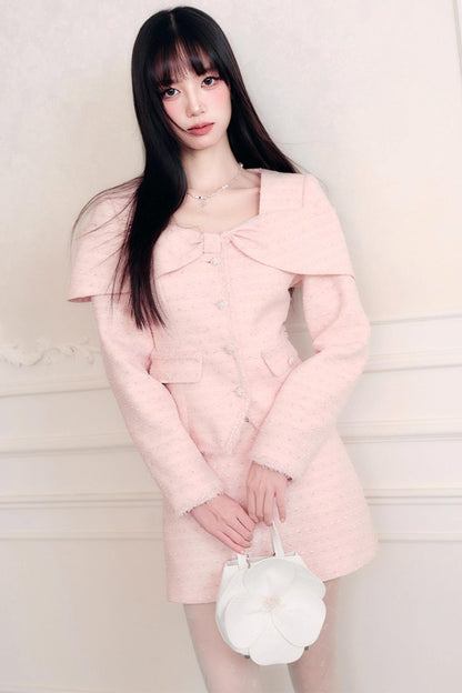 French Tweed Top With Skirt Set-Up