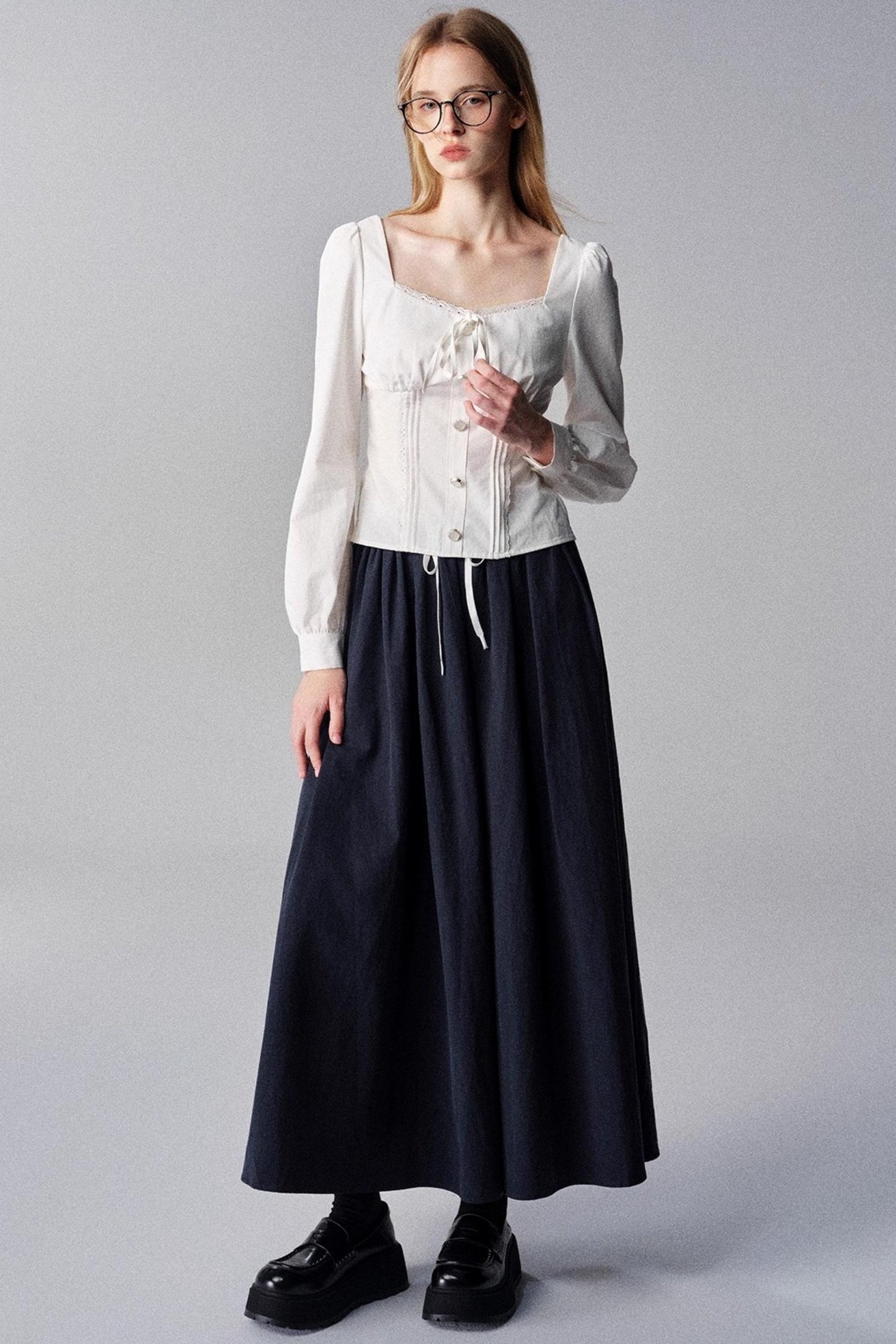 White Tea French Vintage Slimming Top