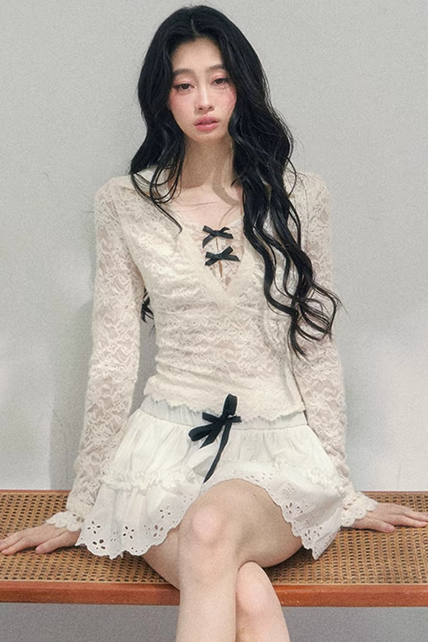 Spring White Half-Skirt