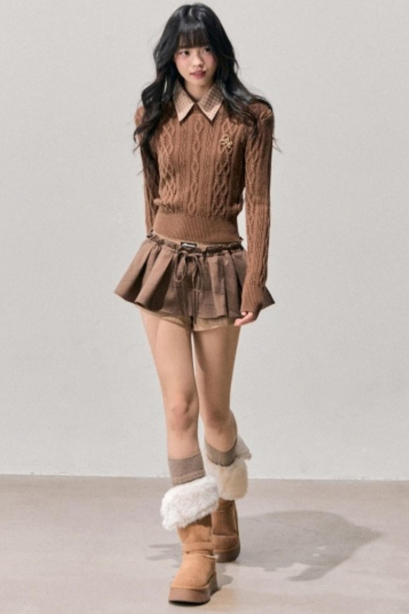 Unfinished Poem Plaid Sweater