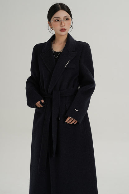 Wool Elegance Long Trench Coat