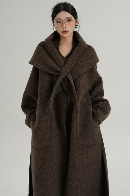 Woolen Elegance Long Jacket