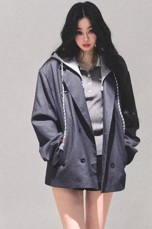 Minimalist Hooded Blazer