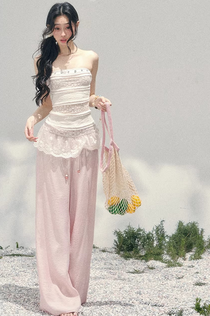 Hazy Muse Lace Tube Top