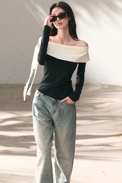 Sicilian Lace Knit Top Pants Set