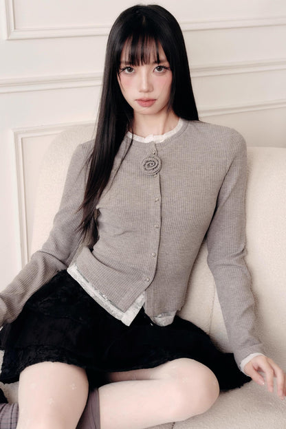 Flower Knit Cardigan