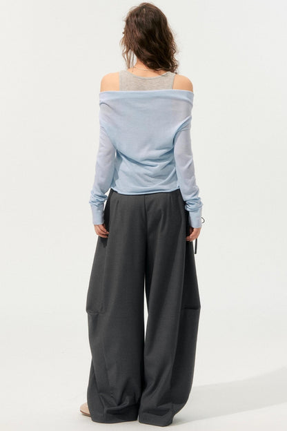 Loose Drape Straight Pants