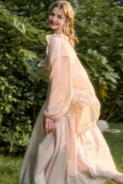 Rose Sea Halterneck Long Skirt