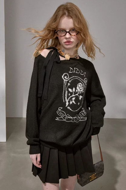 Knitted Two-Piece Sweater Pants Set