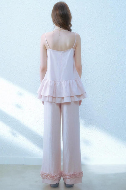 Linen Bow Cami & Lace Set-Up