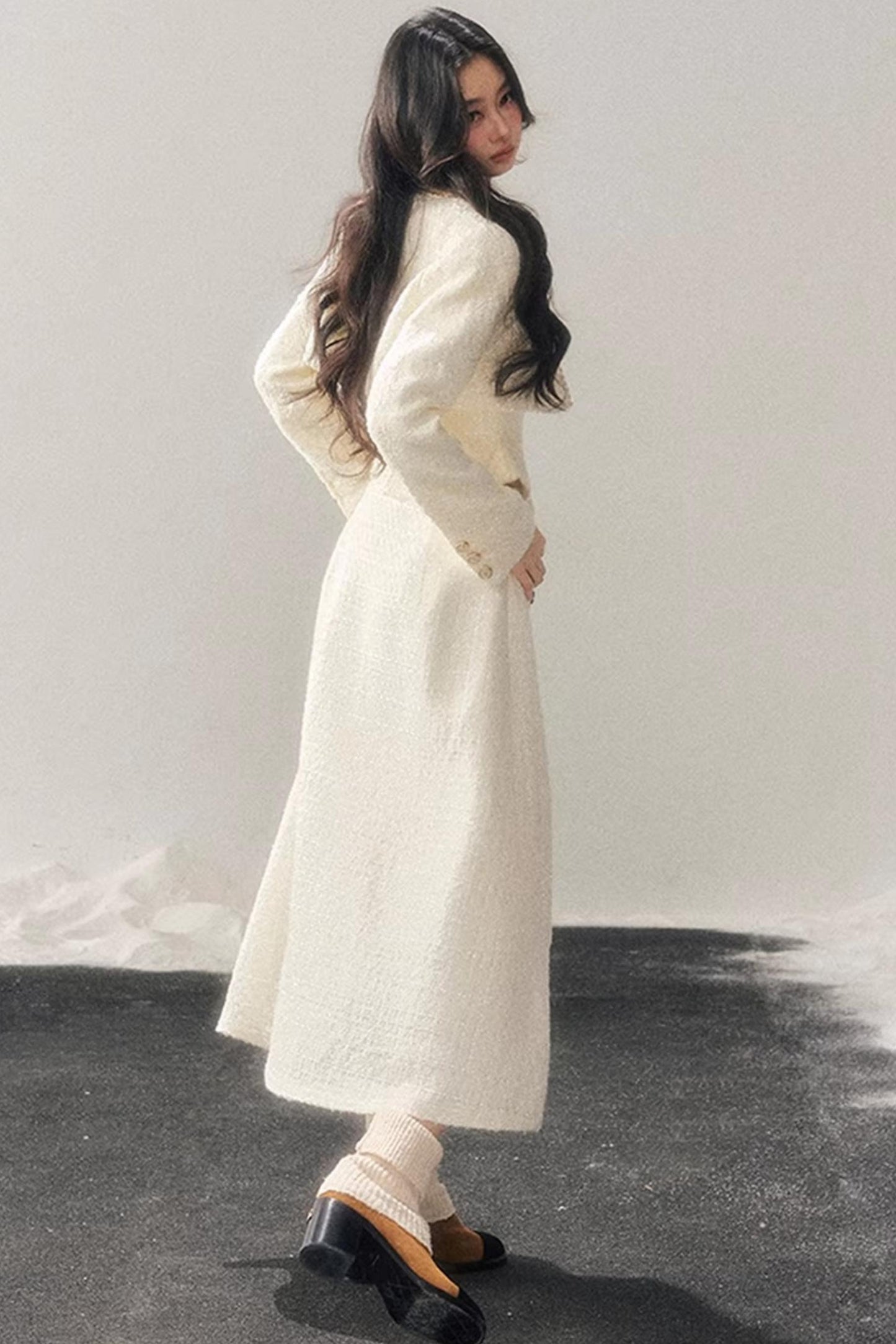 Chanel Wool Coat Skirt Set-Up
