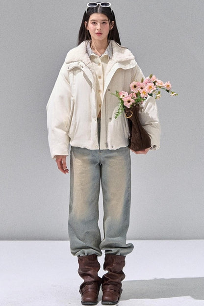 Fake Two Polo Lapel Sweater Skirt Set-Up