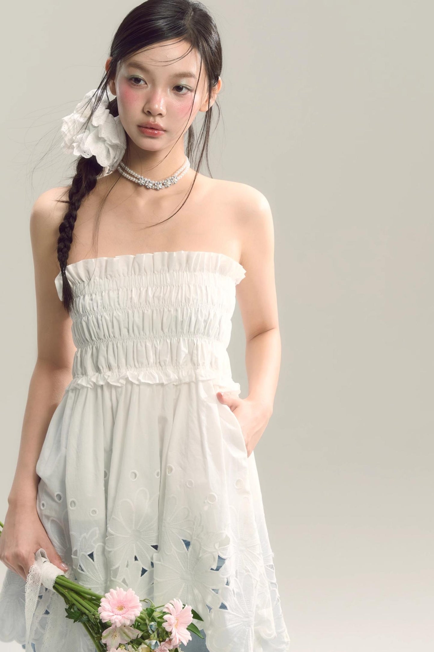 Whispering Daisy Asymmetrical Skirt Top