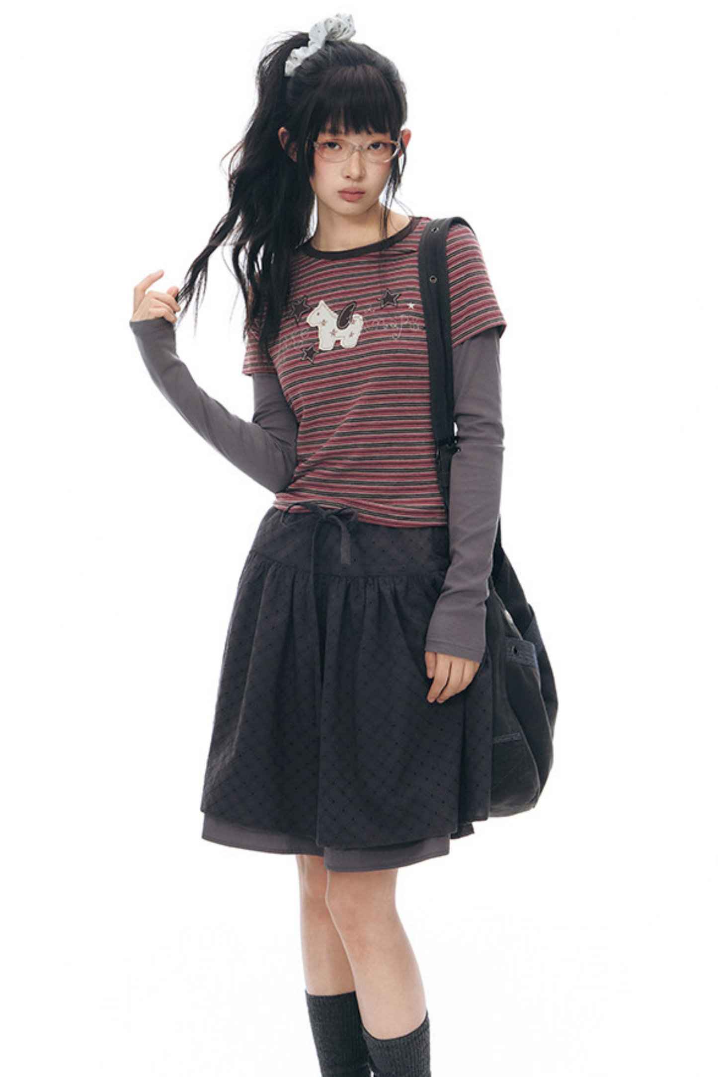 Decorative Button Layered Top