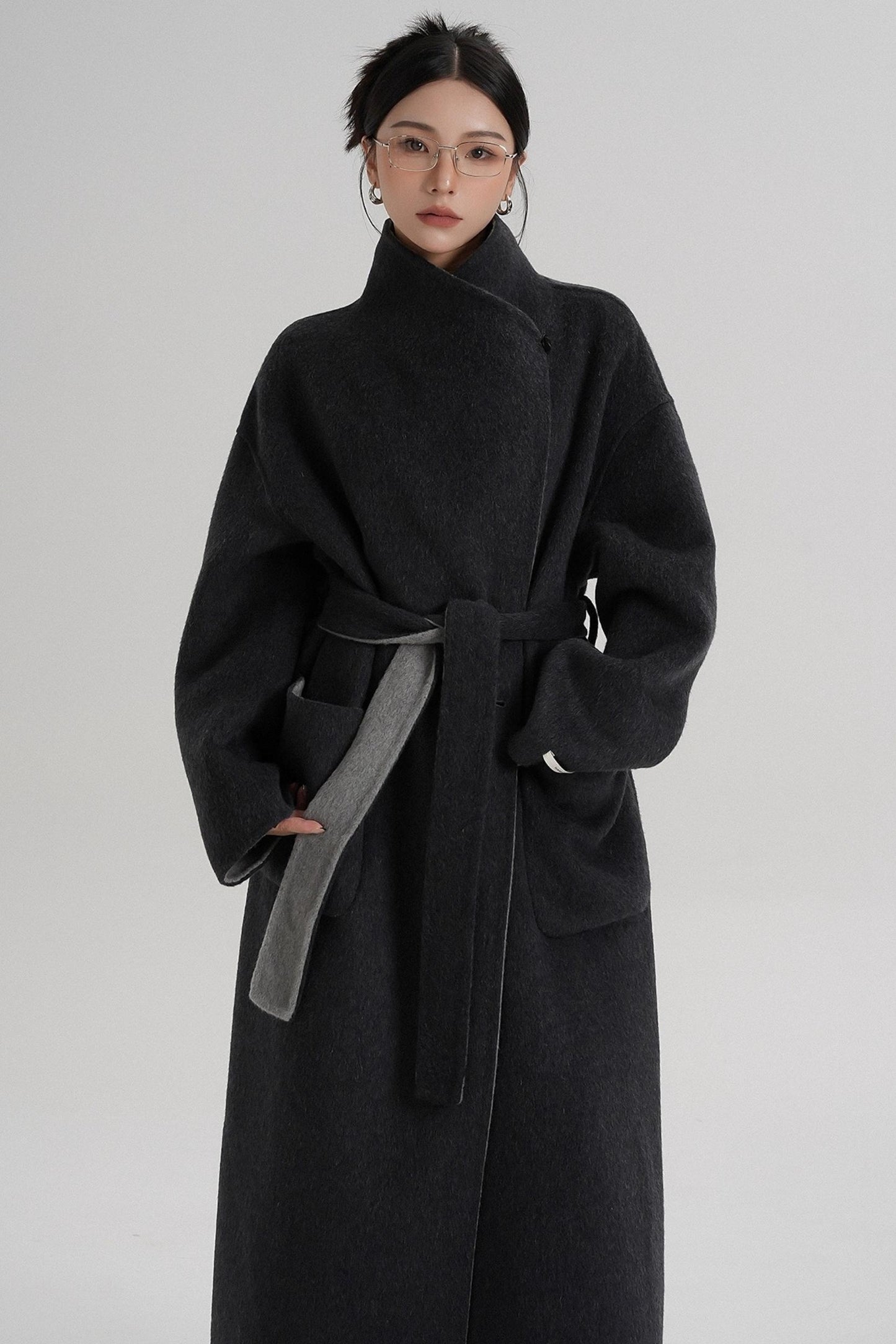 Stand-Up Wool Coat