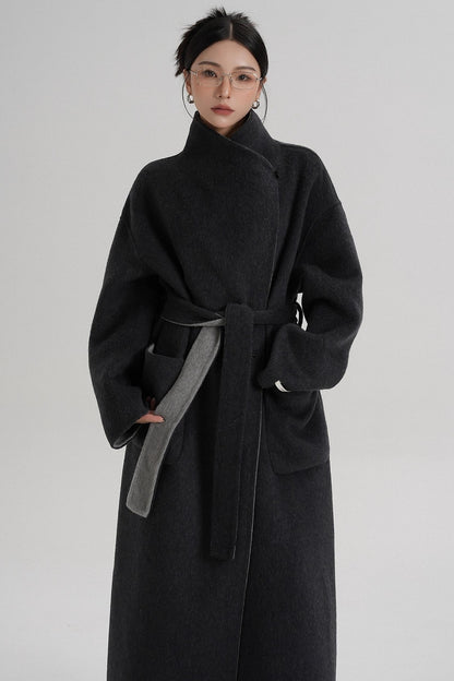 Stand-Up Wool Coat