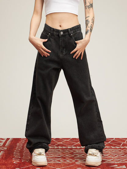 Straight Wash Jeans Pants