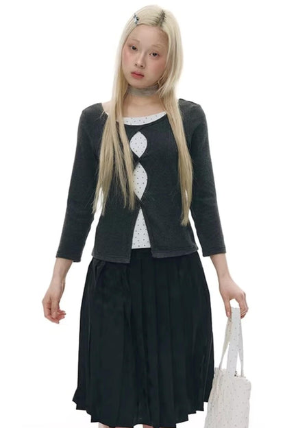 Reversible Faux Sleeve Top