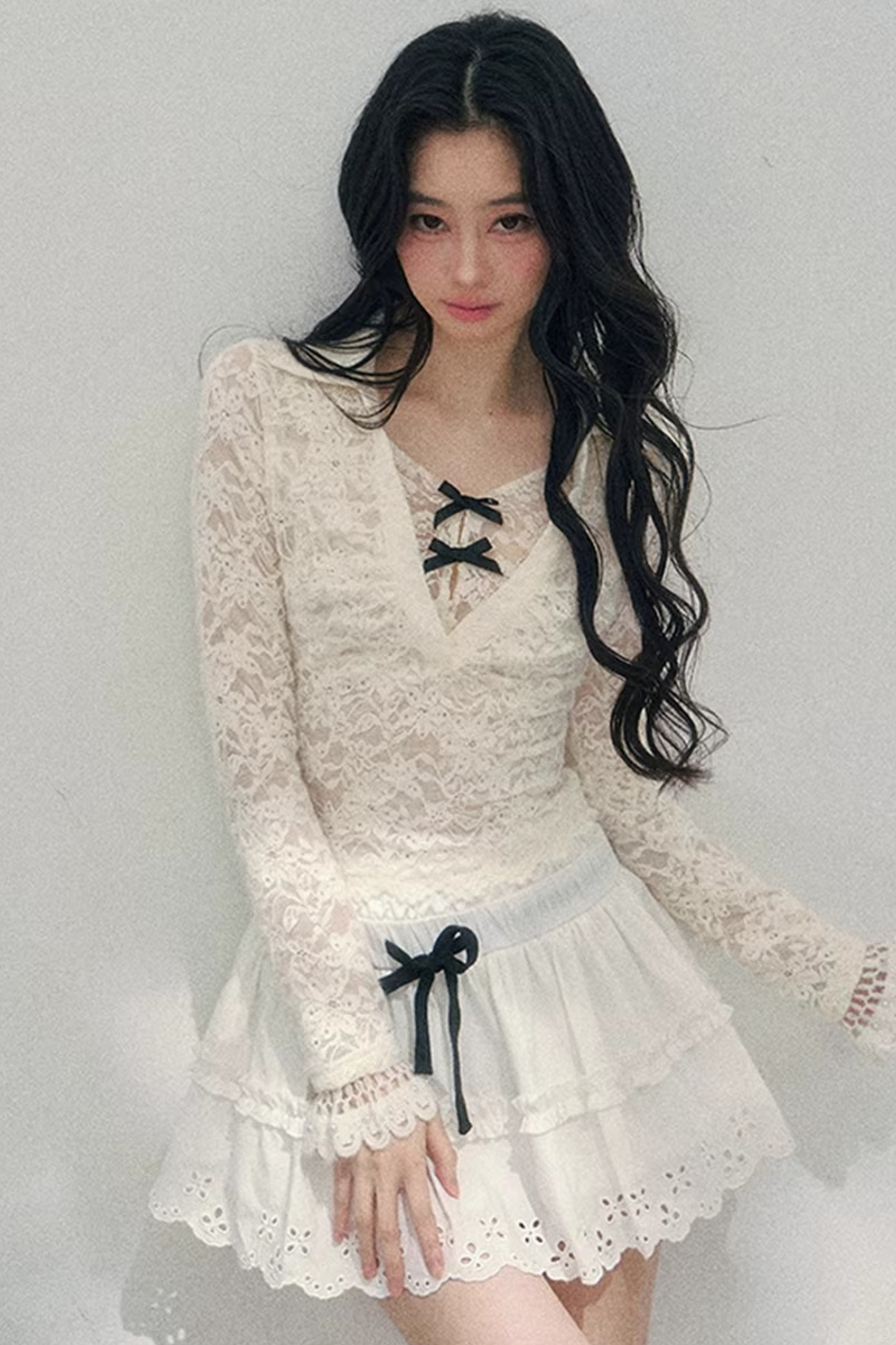 Spring White Half-Skirt