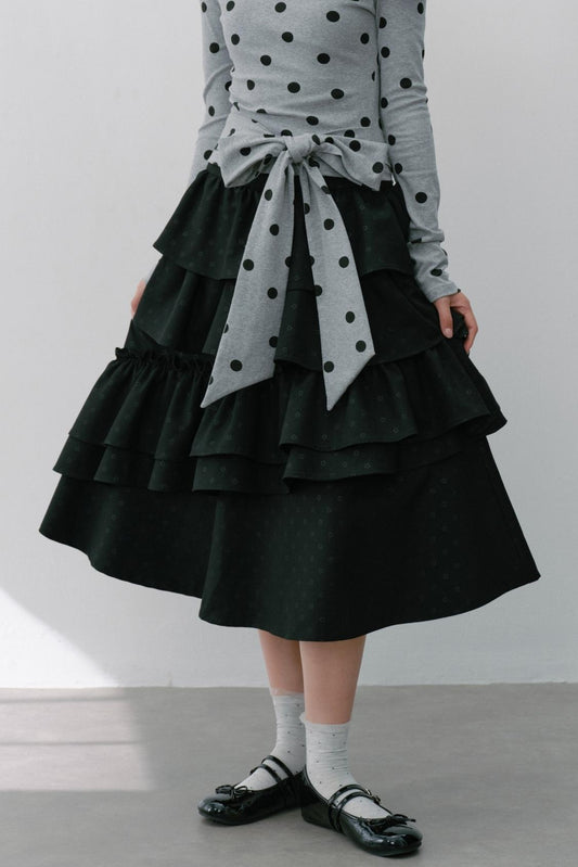 Vintage White Flower Puffy Skirt