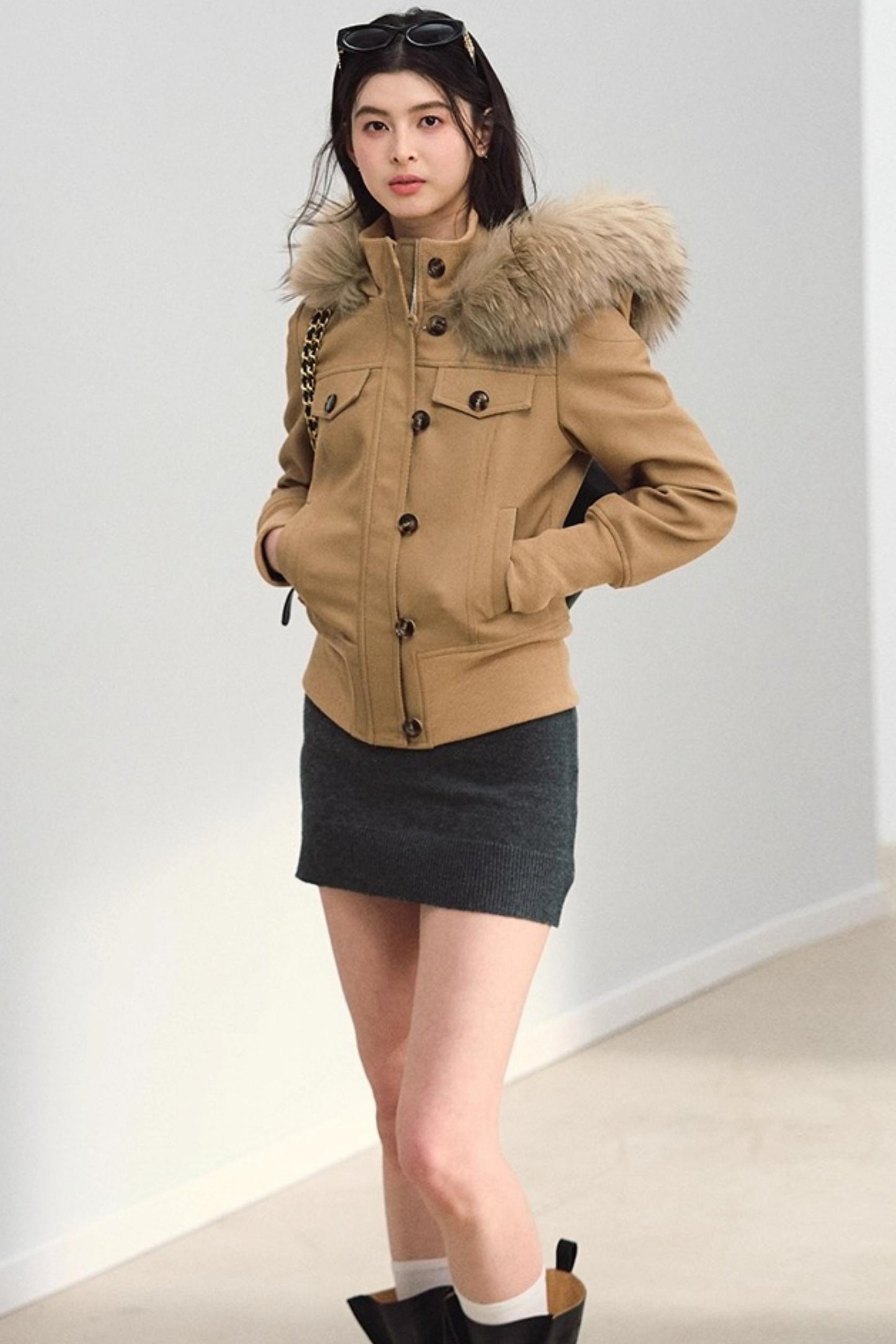 Gray Knitted Bodycon Dress