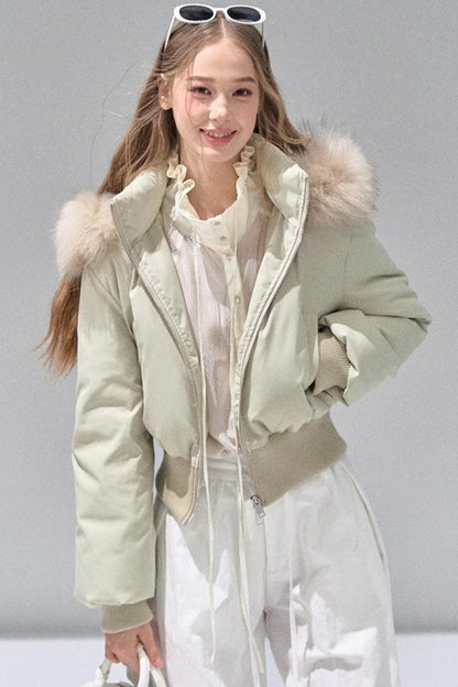 Fungus Edge Collar Drawstring Lace-up Shirt