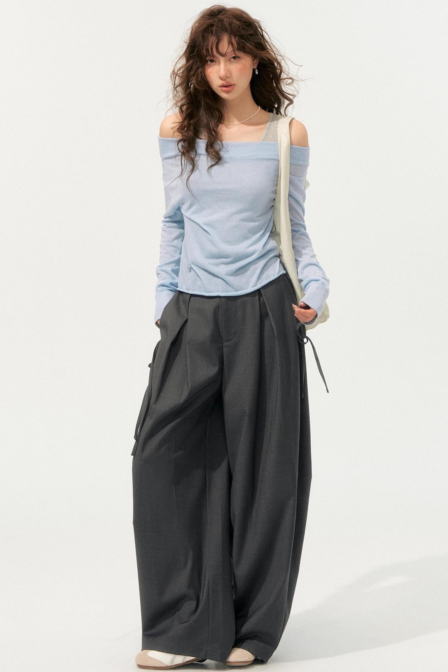 Loose Drape Straight Pants
