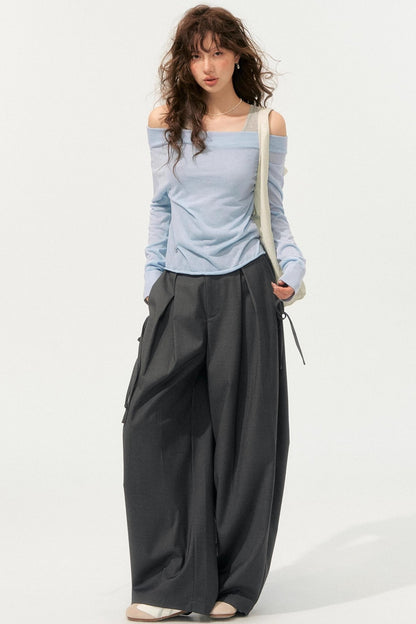 Loose Drape Straight Pants