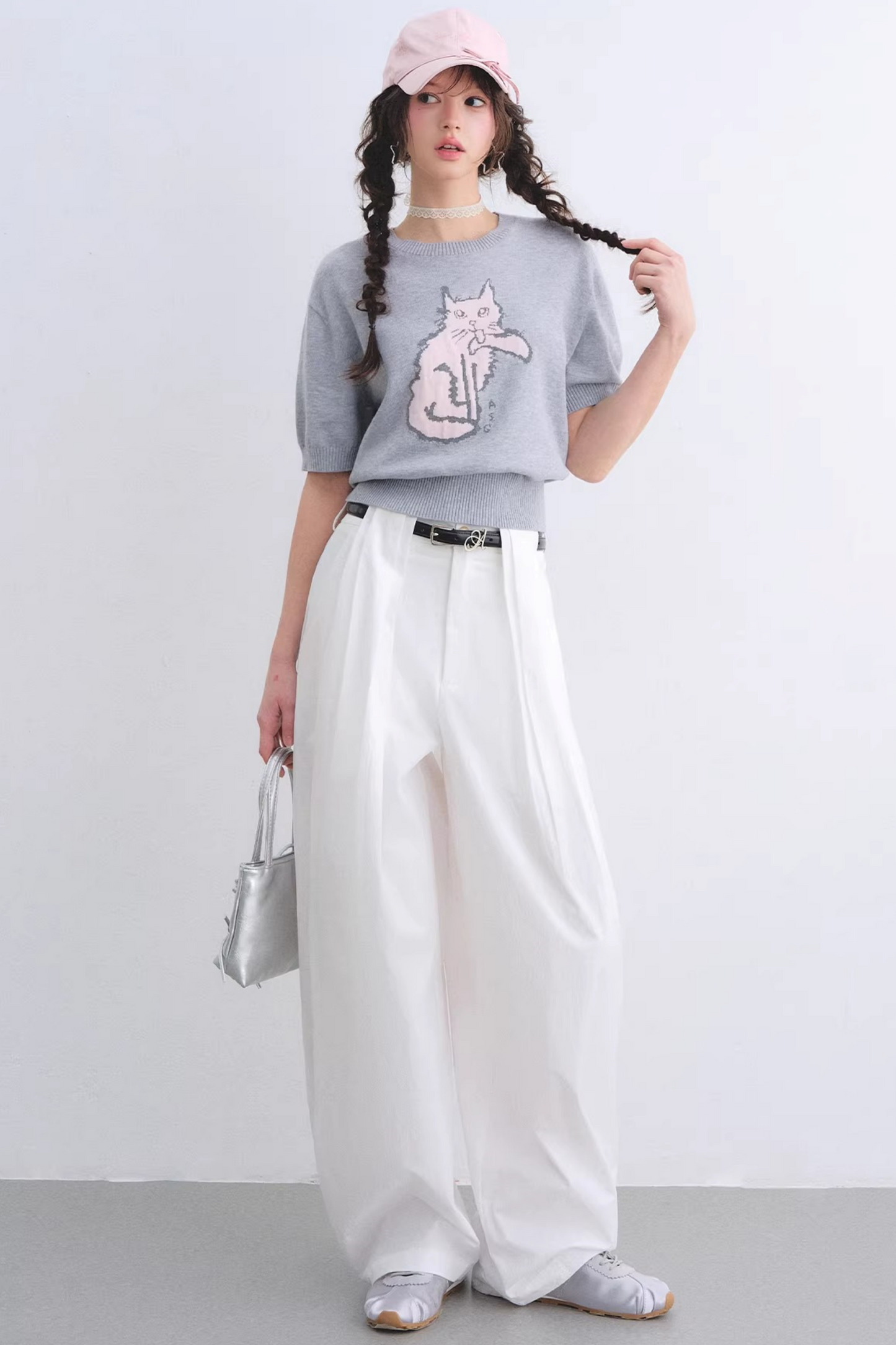 Completo camicia a quadri con orlo grezzo