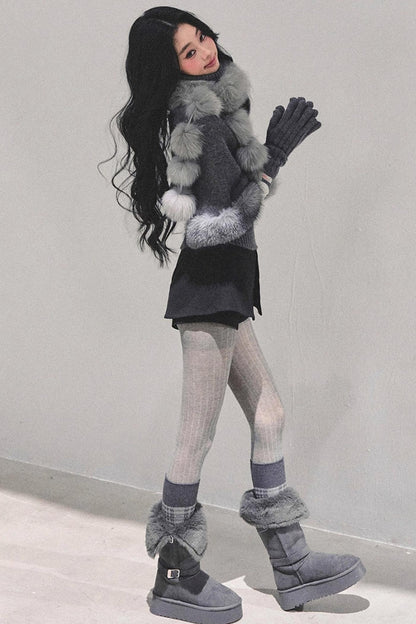 Korean Mohair Turtleneck Sweater