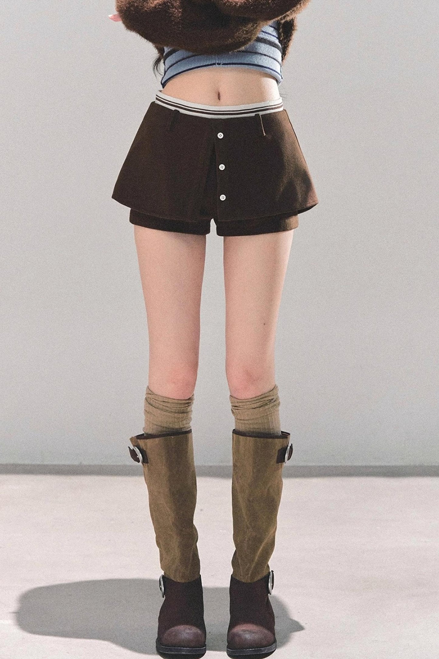 Black Autumn A-Line Shorts