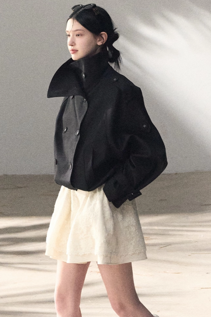 Wool Blend Embossed Floral Dress