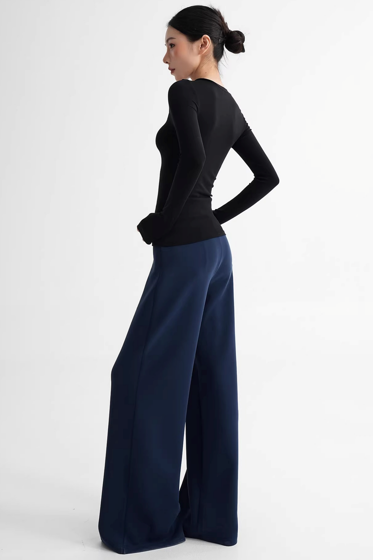 Modal Knit High-Waisted Pants